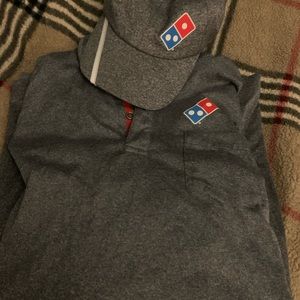 Dominos work uniform new condition with hat.
